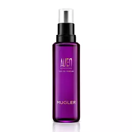 Alien Hypersense perfume refill bottle with black pump on a white background