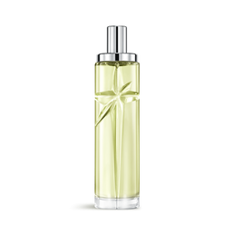 New Starlicious Pistachio Praline packshot, a crystal-clear bottle filled with pale green juice which captures the summer light in a carved shooting star, its facets shining bright beneath a sleek silver cap.
