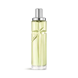 New Starlicious Pistachio Praline packshot, a crystal-clear bottle filled with pale green juice which captures the summer light in a carved shooting star, its facets shining bright beneath a sleek silver cap.