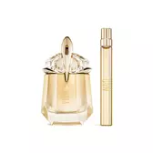 Mugler Alien Goddess Eau de Parfum gift set for Mother's Day 2026, including a 30ml refillable talisman bottle and a 10ml refill travel spray
