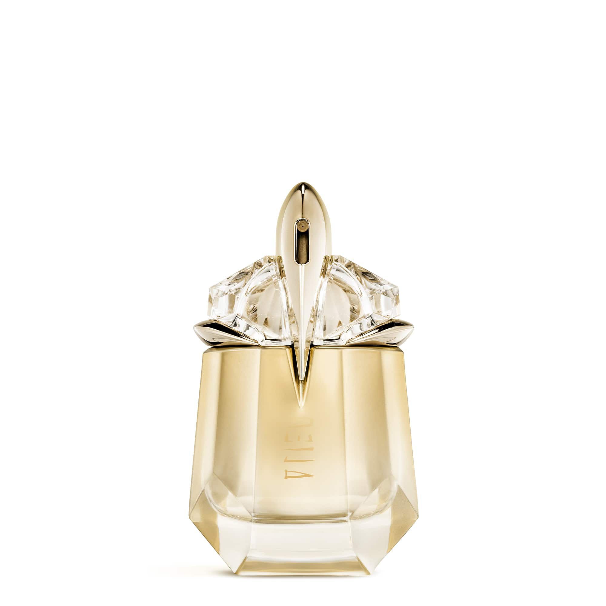Alien Goddess perfume bottle on a light gray background