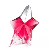 Pink star-shaped Angel Nova Mugler perfume bottle with silver cap on a light gray background