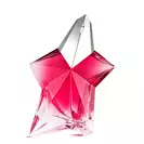 Pink star-shaped Angel Nova Mugler perfume bottle with silver cap on a light gray background