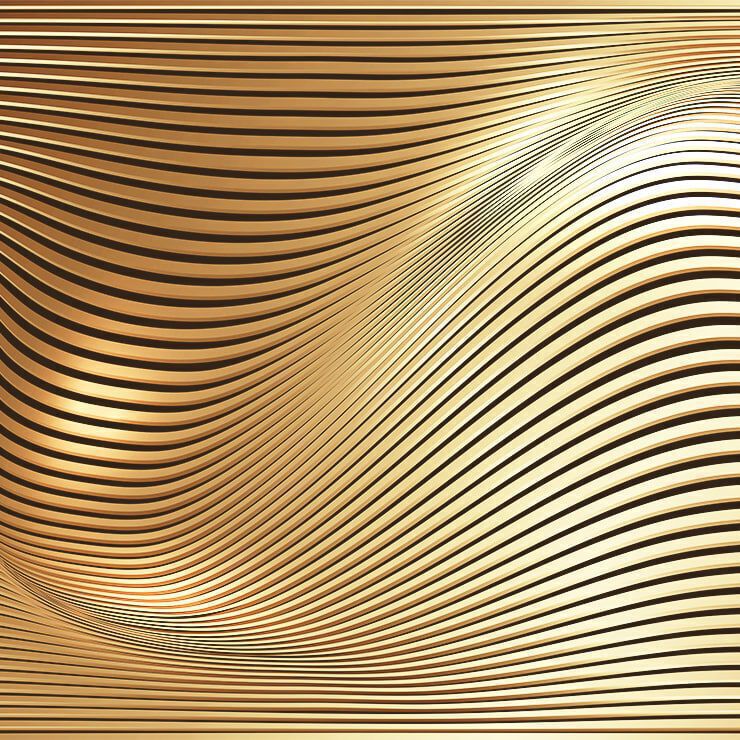 metallic gold lines