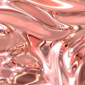 metallic rose gold