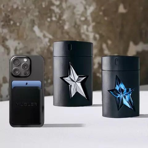 receive a complimentary phone wallet on any a*men purchase
