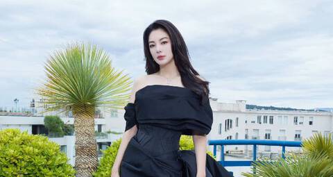 Zhang Yuqi wears Mugler during the 76th Cannes Film Festival
