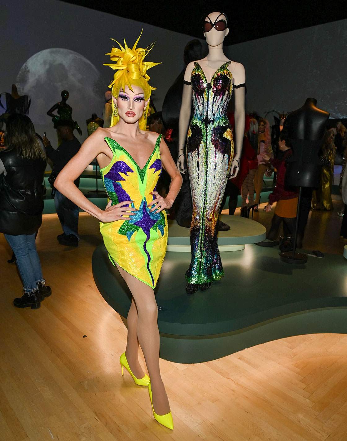 Cast of RuPaul's Drag Race visits the Mugler Exhibition at Brooklyn Museum