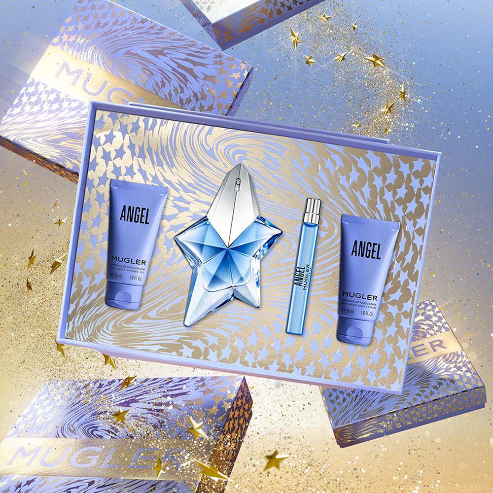 Mugler Angel Eau De Parfum Luxury Gift Set 4 Piece Perfume & Body Set