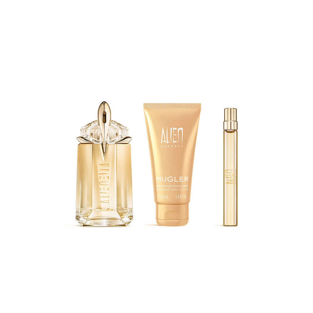 Mugler Alien Goddess Eau De Parfum Gift Set Trio 3-piece Floral Earthy Woody Set