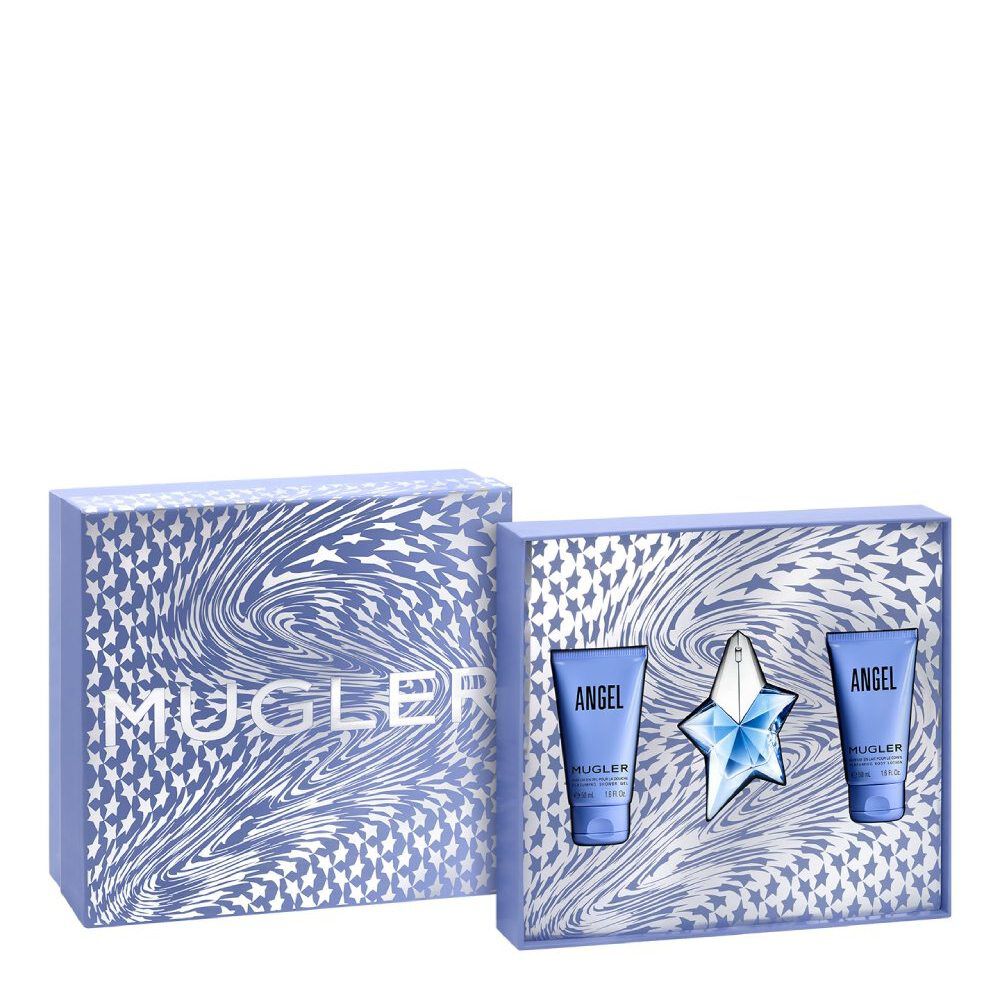 Mugler Angel Eau De Parfum In Three Three Piece Gourmand Fragrance Set