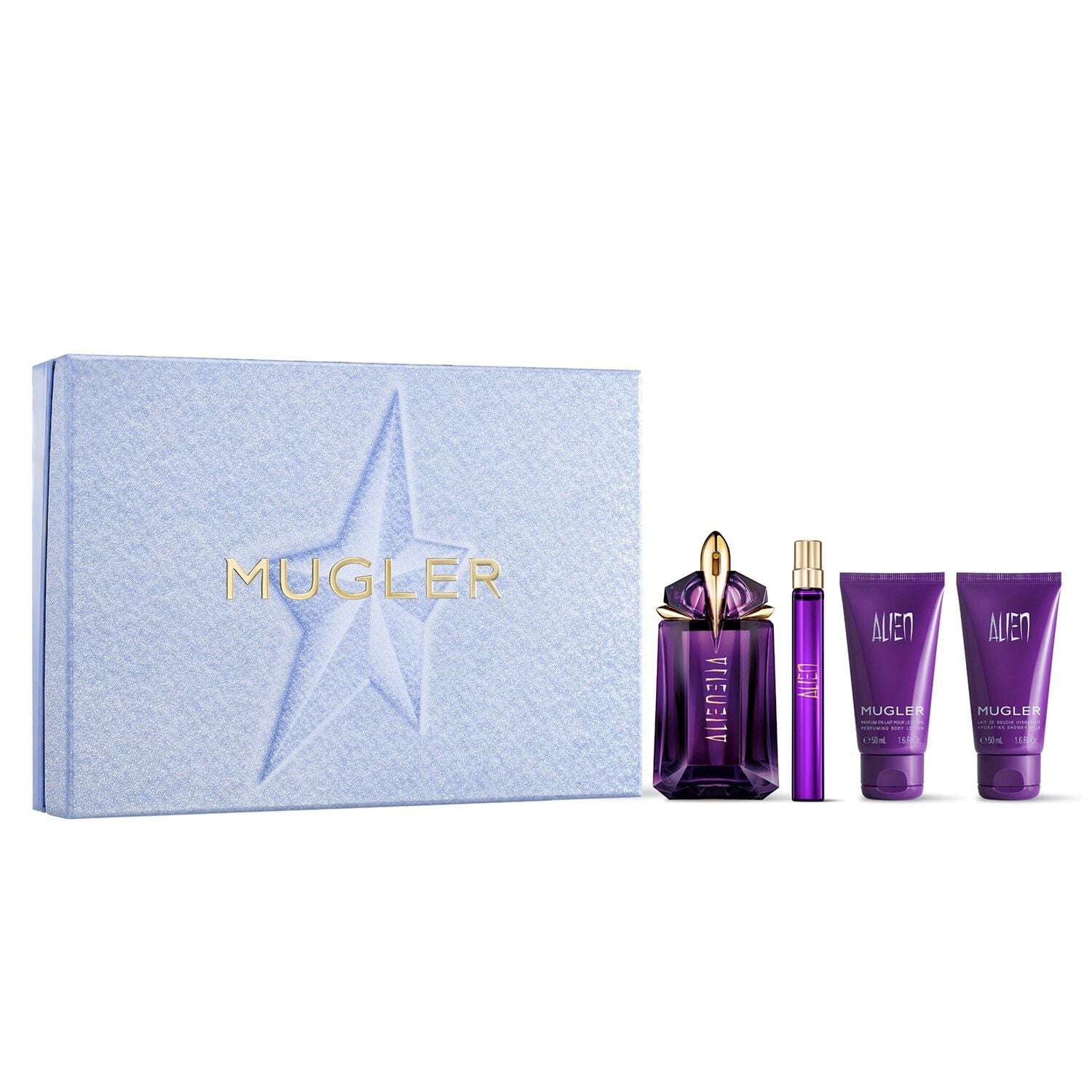 Mugler Alien Edp 4-Piece Holiday Gift Set Women's Ambery Woody Fragrance 4-Piece Gift Set | Women's Perfume