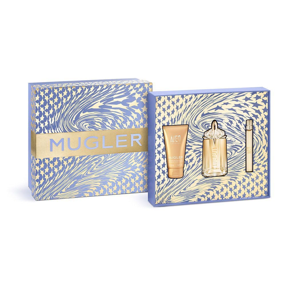 Mugler Alien Goddess Eau De Parfum Gift Set Trio 3-piece Floral Earthy Woody Set